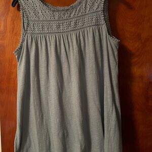 Eddie Bauer Blue Eyelet Tank Top